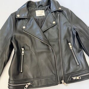 Zara’s Faux Black Leather Jacket Child Size 10